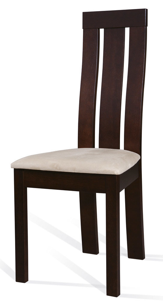 2-jų kėdžių komplektas C27, rudas/kreminis kaina ir informacija | Virtuvės ir valgomojo kėdės | pigu.lt