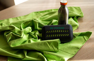 Полотенце из микрофибры InPosse в чехле, 70 х 140 см, зеленое цена и информация | Полотенца | pigu.lt