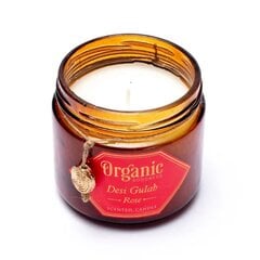Organic Goodness Ароматическая соевая свеча Desi Gulab Rose, Время горения 55 час цена и информация | Подсвечники, свечи | pigu.lt
