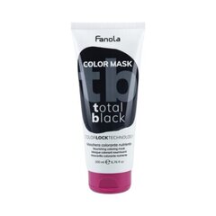 Fanola Color Mask - Vyživující a barvicí maska na vlasy  Total Black #000000 цена и информация | Средства для укрепления волос | pigu.lt