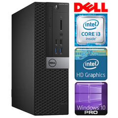 Компьютер DELL 3040 SFF i3-6100 4GB 120SSD WIN10Pro цена и информация | Stacionarūs kompiuteriai | pigu.lt