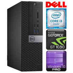 Компьютер DELL 3040 SFF i3-6100 4GB 960SSD GT1030 2GB WIN10Pro цена и информация | Stacionarūs kompiuteriai | pigu.lt