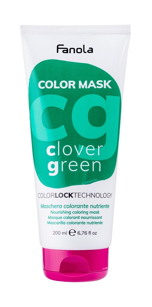 Dažanti plaukų kaukė Fanola Color Mask Clover Green, 200 ml цена и информация | Plaukų dažai | pigu.lt