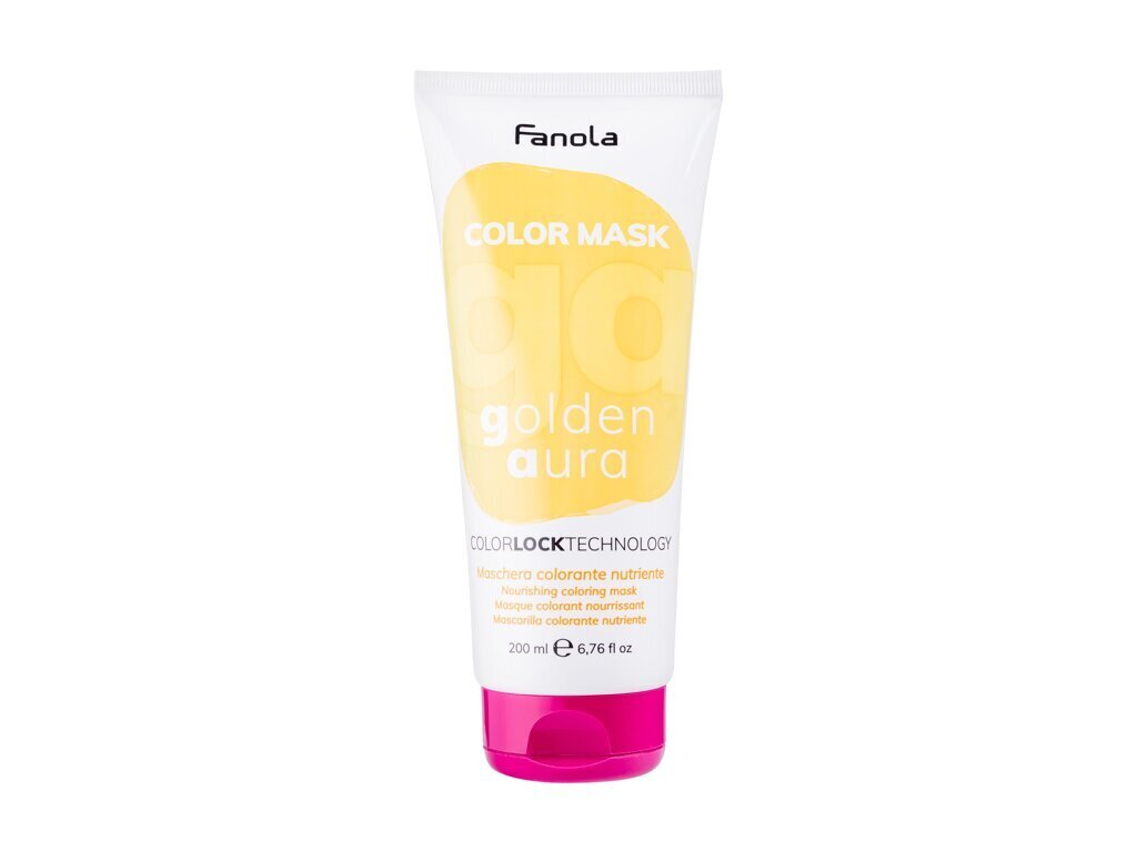 Maitinamoji dažanti plaukų kaukė Fanola Color Mask Golden Aura, 200 ml цена и информация | Priemonės plaukų stiprinimui | pigu.lt