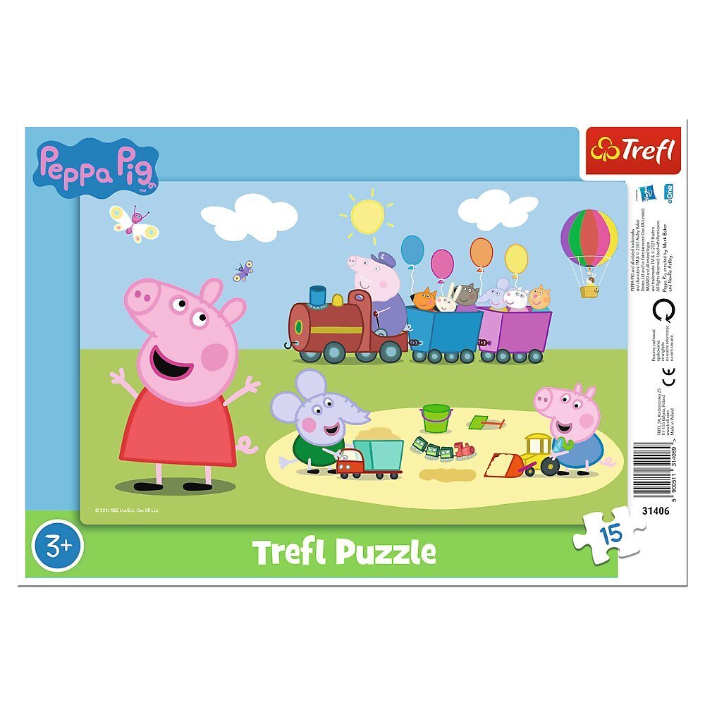 Dėlionė Trefl Kiaulytė Pepa (Peppa Pig), 15 d. цена и информация | Dėlionės (puzzle) | pigu.lt