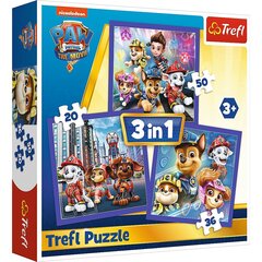 Dėlionių rinkinys Trefl Šunyčiai Patruliai (Paw Patrol), 20+36+50 d. kaina ir informacija | Dėlionės (puzzle) | pigu.lt