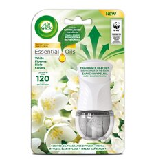 Elektrinis oro gaiviklis ir papildymas Air Wick Essential Oils White flowers, 19m kaina ir informacija | Namų kvapai | pigu.lt