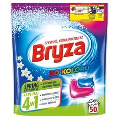 Skalbimo kapsulės Bryza 4w1Spring Freshness, 50 vnt kaina ir informacija | Skalbimo priemonės | pigu.lt