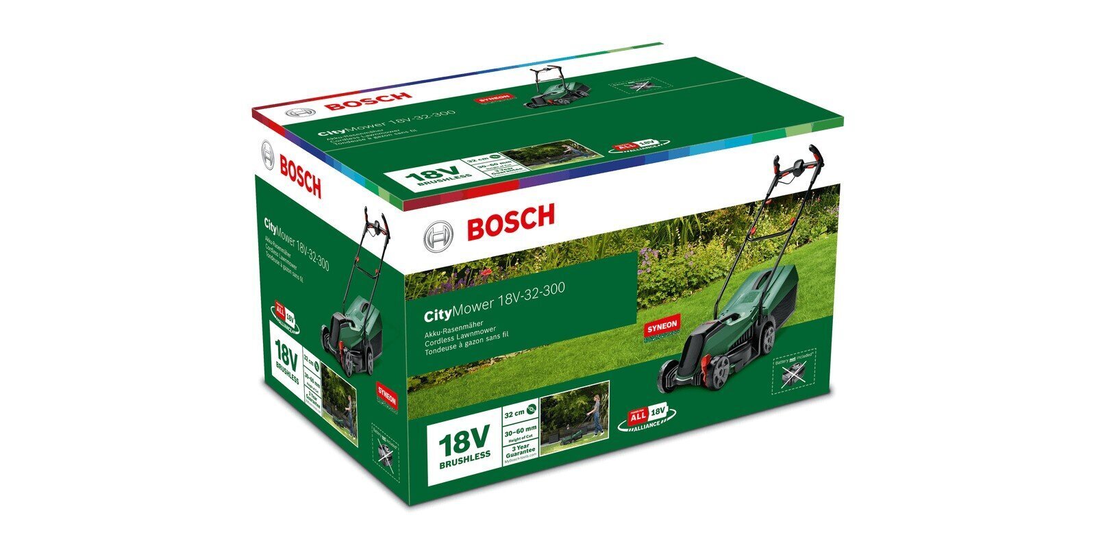 Akumuliatorinė vejapjovė Bosch CityMower 18V-32-300 06008B9A07 kaina ir informacija | Vejapjovės, žoliapjovės | pigu.lt