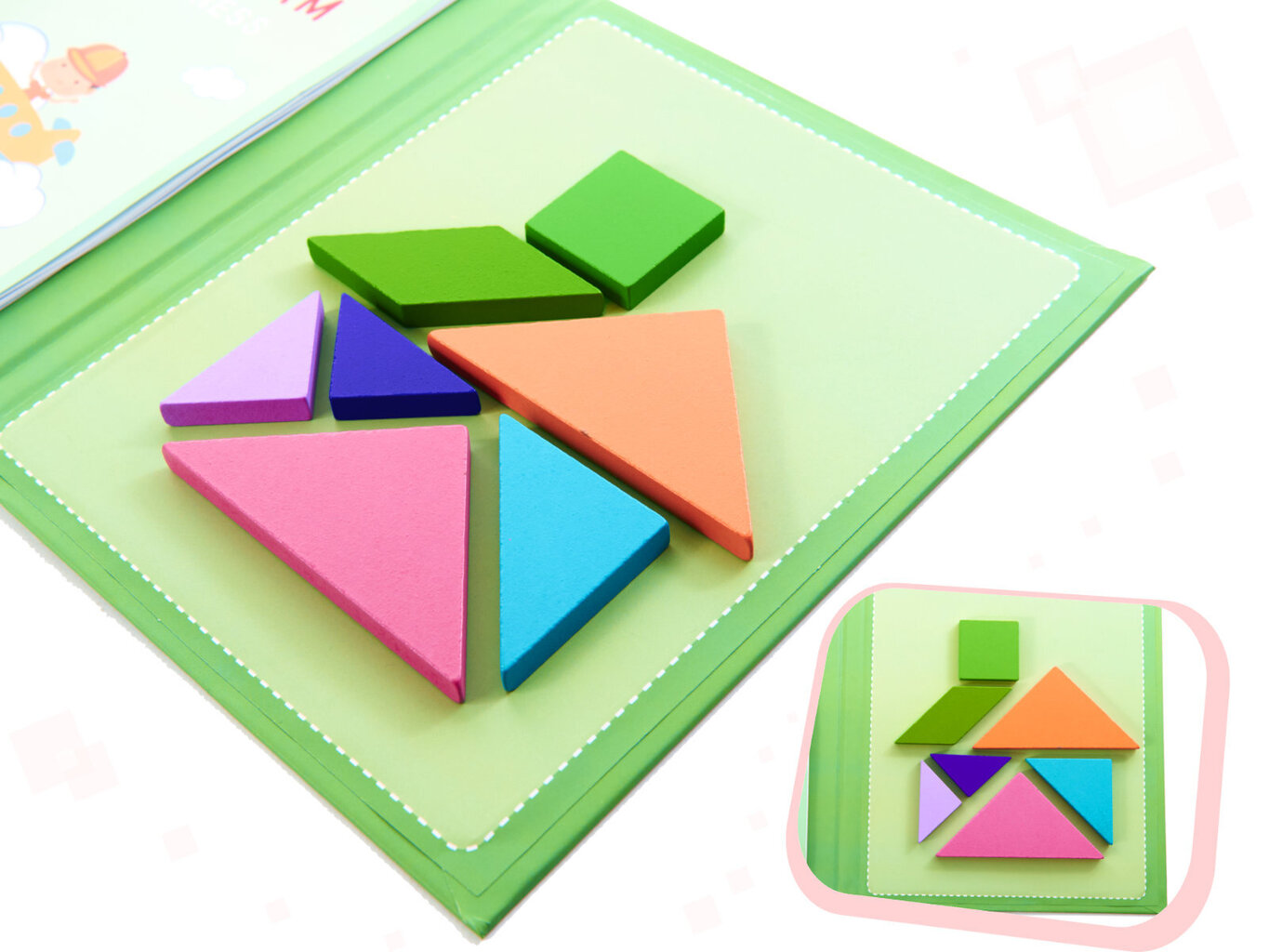 Magnetinė knyga - dėlionė 3D su blokeliais kaina ir informacija | Lavinamieji žaislai | pigu.lt
