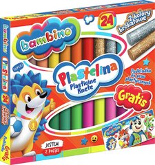 Bambino Classic plastilinas, 24 spalvos kaina ir informacija | Piešimo, tapybos, lipdymo reikmenys | pigu.lt