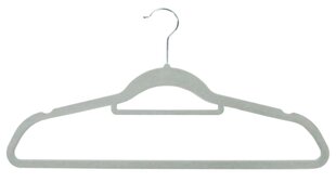 Велюровый подвес Макси 10 шт. - серый цена и информация | Вешалки и мешки для одежды | pigu.lt