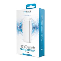 Forever power bank TB-100M 10000 mAh white цена и информация | Зарядные устройства Power bank | pigu.lt