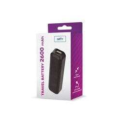 Setty power bank 2600 mAh mini black цена и информация | Зарядные устройства Power bank | pigu.lt