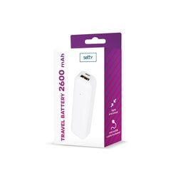 Setty power bank 2600 mAh mini white цена и информация | Зарядные устройства Power bank | pigu.lt