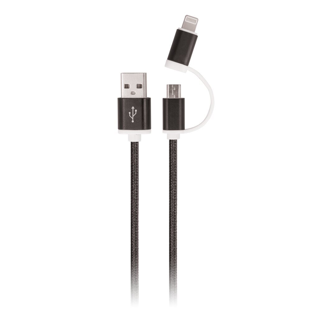 Setty 2in1, USB - microUSB + USB-C, 1 m цена и информация | Laidai telefonams | pigu.lt