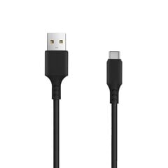 Кабель Setty USB - USB-C, 1.0 м 3А, черный цена и информация | Кабели для телефонов | pigu.lt