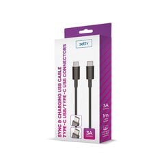 Setty, USB-C - USB-C, 1 m kaina ir informacija | Laidai telefonams | pigu.lt