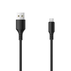 Кабель Setty USB - microUSB, 1.0 м 3А, белый цена и информация | Кабели для телефонов | pigu.lt