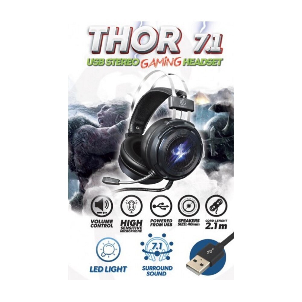 Rebeltec Thore 7.1 USB kaina ir informacija | Ausinės | pigu.lt