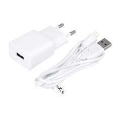 Maxlife MXTC-01 charger 1x USB 1A white + Lightning cable цена и информация | Зарядные устройства для телефонов | pigu.lt