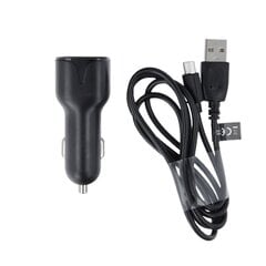 Maxlife MXCC-01 car charger 1x USB 2.1A black + microUSB cable цена и информация | Зарядные устройства для телефонов | pigu.lt