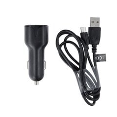 Maxlife MXCC-01 car charger 2x USB 2.4A black + microUSB cable цена и информация | Зарядные устройства для телефонов | pigu.lt
