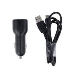 Maxlife MXCC-01 automobilinis pakrovėjas 2x USB 2.4A black + USB-C cable kaina ir informacija | Krovikliai telefonams | pigu.lt