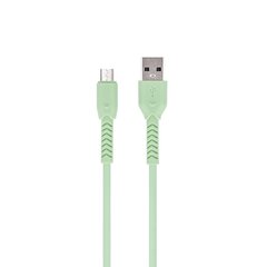Maxlife MXUC-04 cable USB - microUSB 1,0 m 3A green цена и информация | Кабели для телефонов | pigu.lt