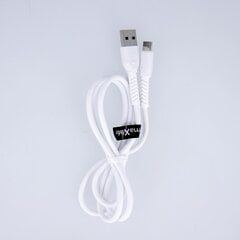 Maxlife MXUC-04 cable USB - Lightning 1,0 m 3A white цена и информация | Кабели для телефонов | pigu.lt