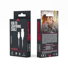 Maxlife cable USB - Lightning 2,0 m 2A white цена и информация | Кабели для телефонов | pigu.lt