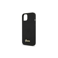 Guess чехол для iPhone 13 6,1" GUHMP13MLSLMGBK черный hardчехол Silicone Script Gold Logo цена и информация | Чехлы для телефонов | pigu.lt