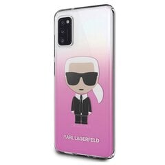 Karl Lagerfeld чехол для Samsung Galaxy A41 A415 KLHCA41TRDFKPI pink hard чехол Gradient Iconic Karl цена и информация | Чехлы для телефонов | pigu.lt