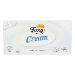 Бумажные салфетки Facial Cream Foxy (75 шт) цена и информация | Ватная продукция, влажные салфетки | pigu.lt