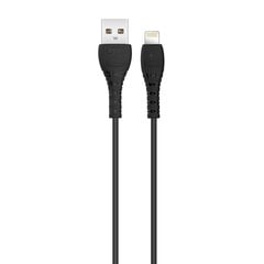 Кабель XO NB-Q165 USB - Lightning, 1.0 м 3А, черный цена и информация | Кабели для телефонов | pigu.lt