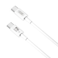 XO cable NB-Q190A USB-C - USB-C 1,0m 60W white цена и информация | Кабели для телефонов | pigu.lt