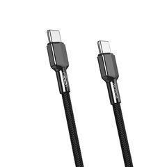XO cable NB183B USB-C - USB-C 1,0m 60W black kaina ir informacija | Laidai telefonams | pigu.lt