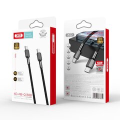 Кабель XO NB183B USB-C - USB-C, 1.0 м 60Вт, черный цена и информация | Кабели для телефонов | pigu.lt