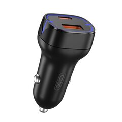 XO car charger CC37 PD QC 3.0 20W 1X USB 1x USB-C black цена и информация | Зарядные устройства для телефонов | pigu.lt