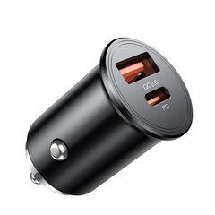 Автомобильное зарядное устройство XO CC43 PD QC 3.0 45W 1x USB 1x USB-C, черное цена и информация | Зарядные устройства для телефонов | pigu.lt