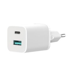 XO wall charger HN238A white 2USB QC3.0 / PD USB-C 30W цена и информация | Зарядные устройства для телефонов | pigu.lt