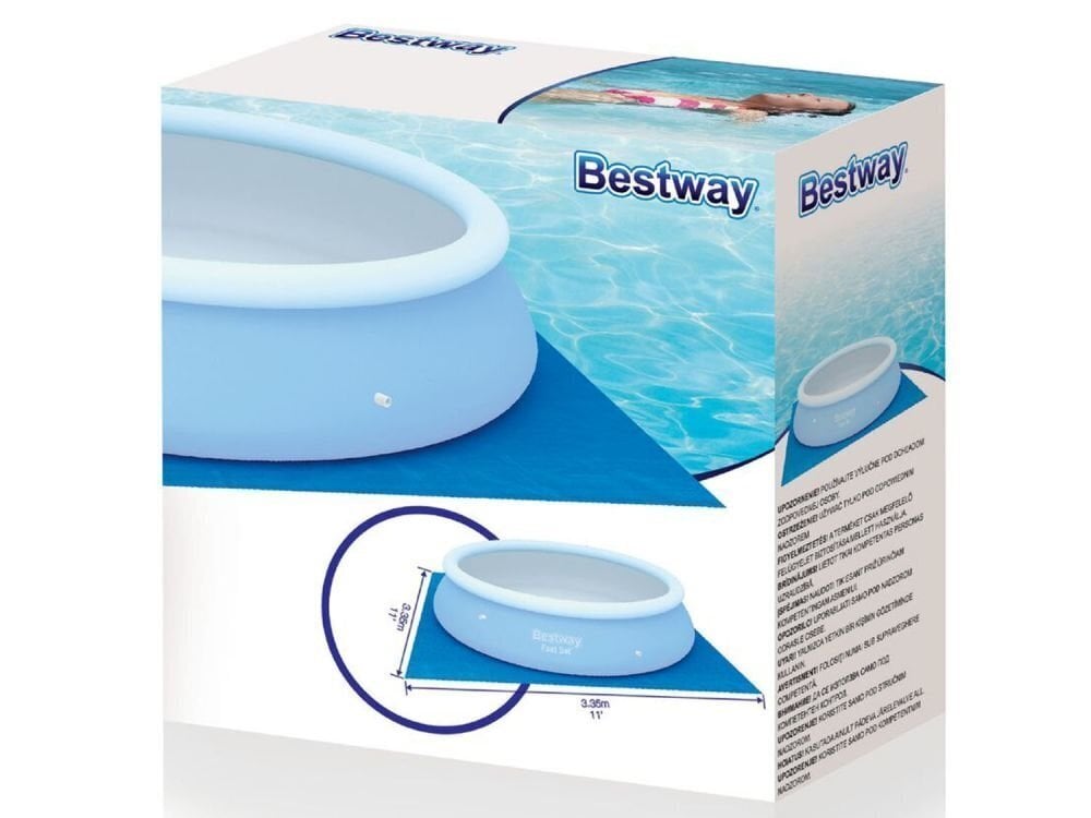 Apsauginis baseino kilimėlis Bestway 335 x 335 cm kaina ir informacija | Baseinų priedai | pigu.lt