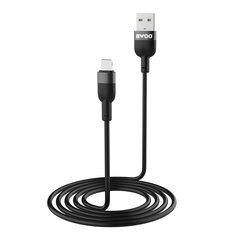 Bwoo cable X230L USB - Lightning 1,0m 2,4A, juodas kaina ir informacija | Laidai telefonams | pigu.lt