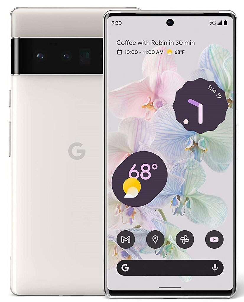 Google Pixel 6 Pro 5G , 128GB, Dual SIM, White kaina ir informacija | Mobilieji telefonai | pigu.lt