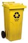 Atliekų konteinerių komplektas - 120l - penkių spalvų: žalia, mėlyna, geltona, ruda, juoda kaina ir informacija | Šiukšliadėžės | pigu.lt