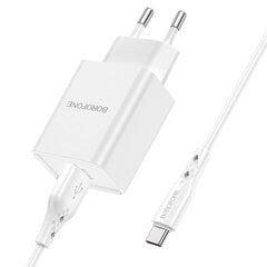 Сетевая зарядка Borofone BN2 2xUSB 2.1A + USB Type-C черная цена и информация | Зарядные устройства для телефонов | pigu.lt