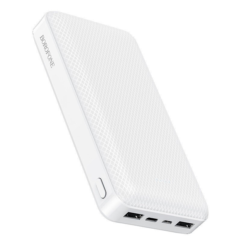 Išorinė baterija Power Bank Borofone BJ3A Type-C microUSB 2*USB (2A) 20000mAh balta цена и информация | Atsarginiai maitinimo šaltiniai (power bank) | pigu.lt