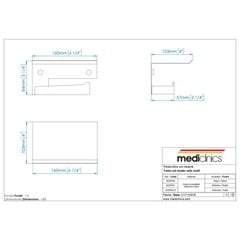 Держатель туалетной бумаги с полочкой Mediclinics Aura, черный (AI2003B) цена и информация | Mediclinics Сантехника, ремонт, вентиляция | pigu.lt