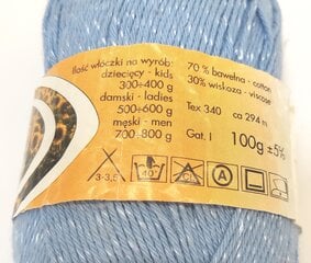 Вязальная пряжа Соната; цвет голубой 45 цена и информация | Принадлежности для вязания | pigu.lt