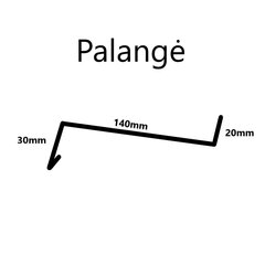 Pilka Palangė 2m, 20x140x30mm kaina ir informacija | Stogo dangos | pigu.lt